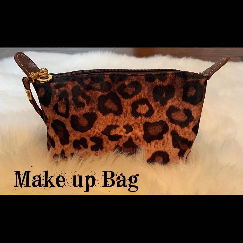 NWT Leopard Makeup Bag